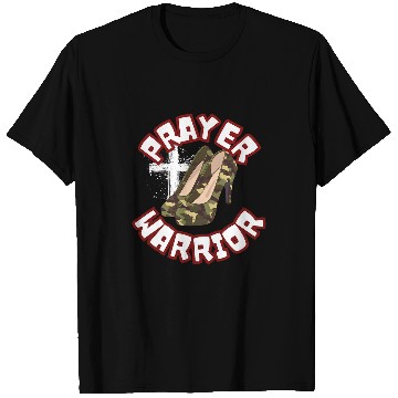 Discover Camo Heels Prayer Warrior T-Shirts