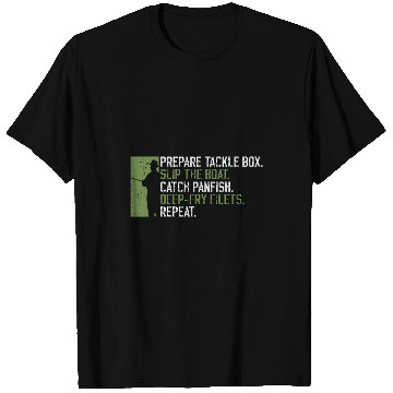 Discover Crappie Fishing Routine Design For Panfish Fisherman T-Shirts