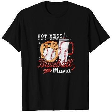 Discover Hot Mess Always Stressed Baseball Mama Tumbler Game Day Mom T-Shirts