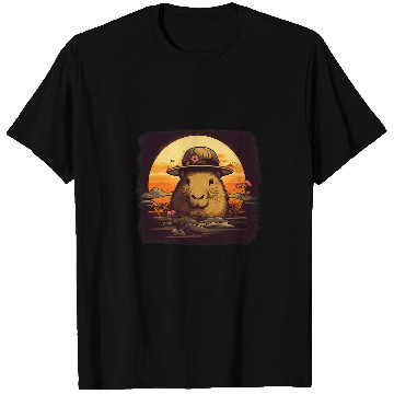 Discover capybaras Pet Sunrise 1 T-Shirts