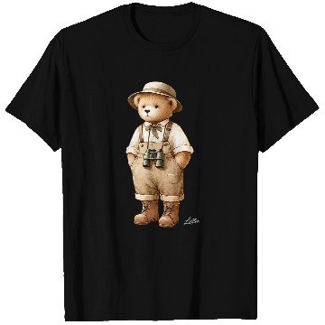 Discover Bear Pet Preppy Bird Watcher Bear vintages Gilded Lillie T-Shirts