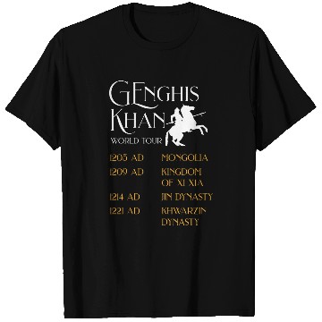 Discover Genghis Khan World Tour Historic Mongol Asian History 1 T-Shirts