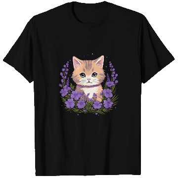 Discover cat lavender flowers photography bushes lavenderfields T-Shirts