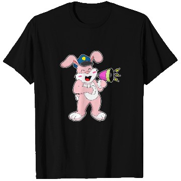 Discover Police Job Rabbit Cop Microphone Police T-Shirts