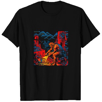 Discover Hephaestus Greek Mythology God of Fires Blacksmith T-Shirts