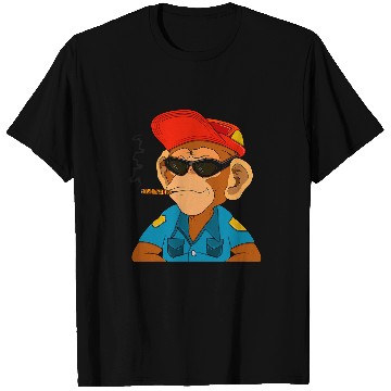 Discover Police Job Ape NFT Themed Monkey Officer T-Shirts