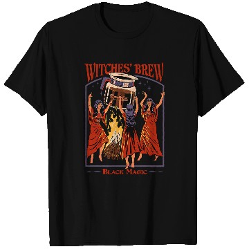 Discover Coffee Fun Steven Rhodes Witches Brew Magic Coffee Retro Dark Humor T-Shirts