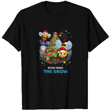 Discover Buzzing Through the Snow Honey Bee Beekeeper XMas T-Shirts