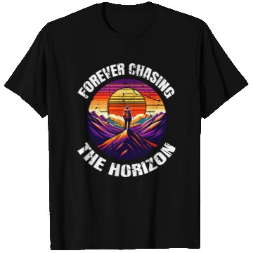 Discover Hiking For Men Women Mountain Forever Chasing the Horizon T-Shirts