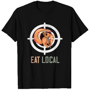 Discover Eat Local Squirrel Hunter Squirrel Hunting Target T-Shirts
