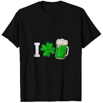 Discover Beer Fun I Love Beer Four Leaf Clover St Patricks Day Drinking Party T-Shirts