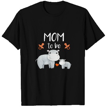 Discover Hippo Pet Mom To Be Hippo Baby Shower Cute Animal T-Shirts