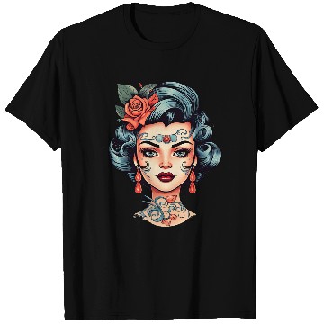 Discover Chicano Girl Mexico Flowers Death Pretty 5 T-Shirts