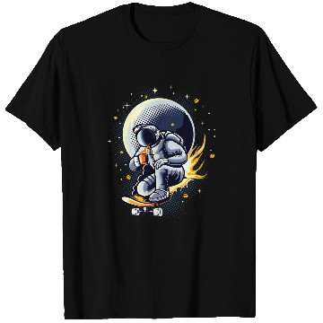 Discover Coffee Fun Astro Coffee Skate T-Shirts