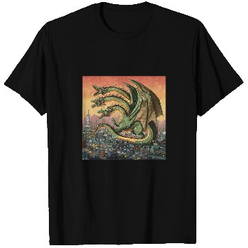 Discover Dragon Pet King Ghidorah Art Sunset Japanese Kids Men T-Shirts