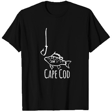 Discover Cape Cod Fishing Fish Hook Fisherman Cute Whimsy T-Shirts