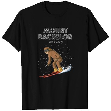 Discover Sloth Pet Skis Sloth Mount Bachelor Oregon Ski T-Shirts