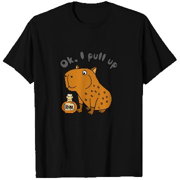 Discover capybaras Pet Smilemoretees Funny capybaras Drinking Rum Cartoon T-Shirts
