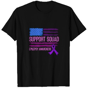 Discover Support Squad Purple ribbon for epilepsy awareness month T-Shirts