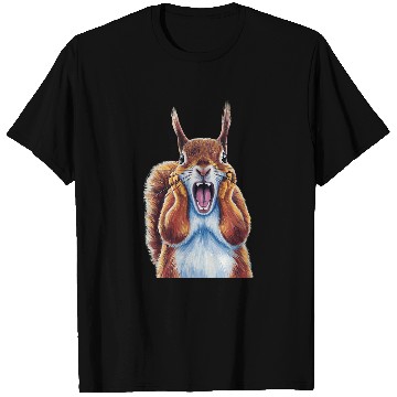 Discover Squirrel Pet Expressionist Scream Squirrel Lovers Artistic 1 T-Shirts