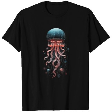 Discover Cool Aqua Jellyfish Ocean Animal Scubas Diving JellyFish T-Shirts