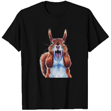Discover Squirrel Pet Expressionist Scream Squirrel Lovers Artistic 3 T-Shirts