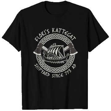 Discover Floki Shipyard Kattegat Viking Ship Norse Viking Gift T-Shirts