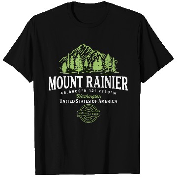 Discover Hiking Washington Mount Rainier National Park T-Shirts