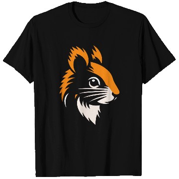Discover Squirrel Pet Face Minimalism Animals T-Shirts