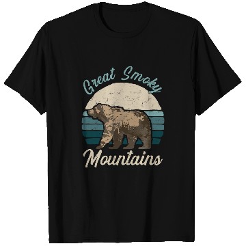 Discover Bear Pet Great Smoky Mountains National Park Bear Retro T-Shirts