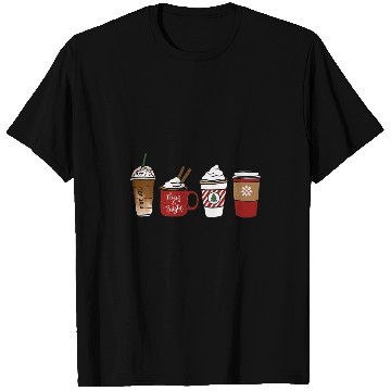 Discover Coffee Fun Christmas Coffee Tree merry and Bright For MenWomen T-Shirts