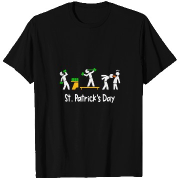 Discover Beer Fun St Patricks Day Men Drunk Green Beer T-Shirts