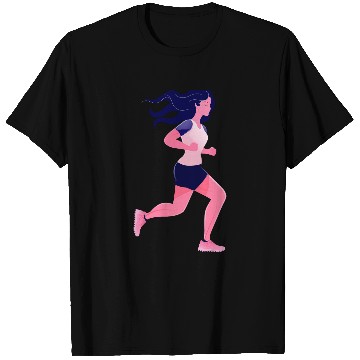Discover Fitness Exercise Woman Runner Running Jogging T-Shirts