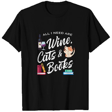 Discover Wines Fun Books Cats Funny Cute Reader Cat Mom T-Shirts