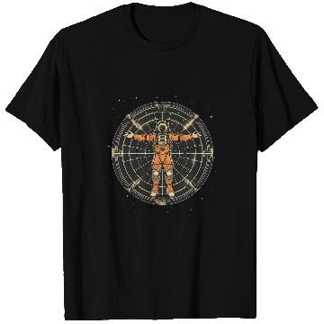 Discover Astronaut Vitruvian Man Funny Leonardo Da Vinci Graphic T-Shirts