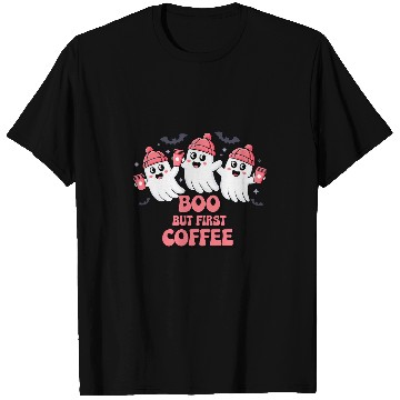 Discover Coffee Fun Boo But First Coffee ghosts Design T-Shirts