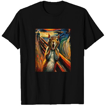 Discover Squirrel Pet Expressionist Scream Squirrel Lovers Artistic Squirrel T-Shirts