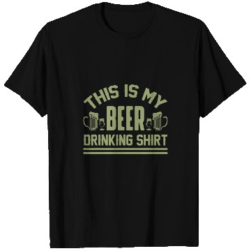Discover Beer Fun THIS IS MY BEER DRINKING OLIVE T-Shirts