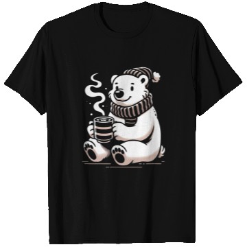 Discover Bear Pet Cozy Polar Bear Hot Chocolate T-Shirts