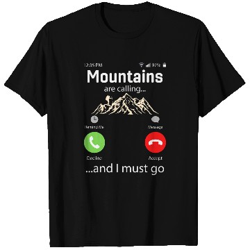 Discover Hiking The mountains are calling and I must go funny hiking T-Shirts