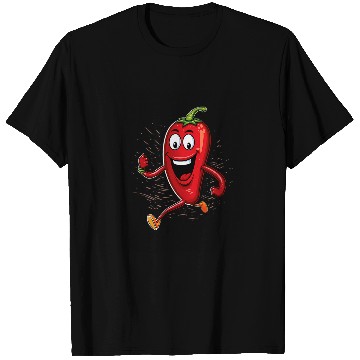 Discover Chili Runner Pepper Hot Chilli Marathon Running Kawaii T-Shirts