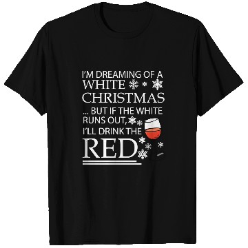 Discover Wines Fun White Christmas 55 glass T-Shirts