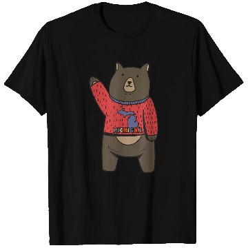 Discover Bear Pet Black Bear Upper Peninsula State of Michigan Up North T-Shirts