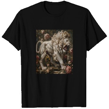 Discover Lion Pet Powerful Strong Victorian Angry Ivory Lion Fantasy Art T-Shirts
