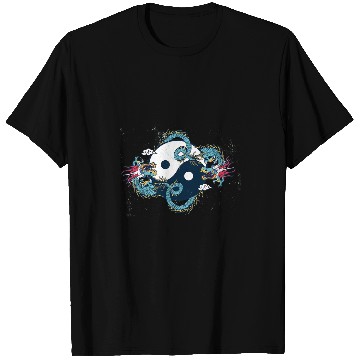 Discover Dragon Pet Ying Yang for Yoga Meditation or as a T-Shirts