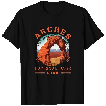 Discover Cool Arches National Park Utah Desert Arch Abstract T-Shirts