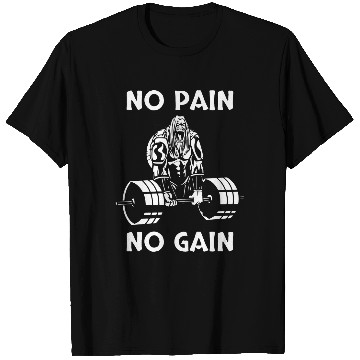 Discover Mens No Pain No Gain Viking Deadlift Workout T-Shirts