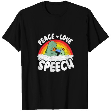Discover Peace Love Speech Therapy Speech Language Pathologist SLP T-Shirts