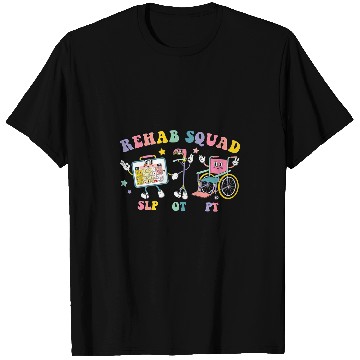 Discover Retro Rehab Squad SLP OT PT Team Physical Therapist T-Shirts