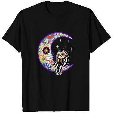 Discover Sloth Pet Dia de Los Muertos Skeletons Sugar T-Shirts